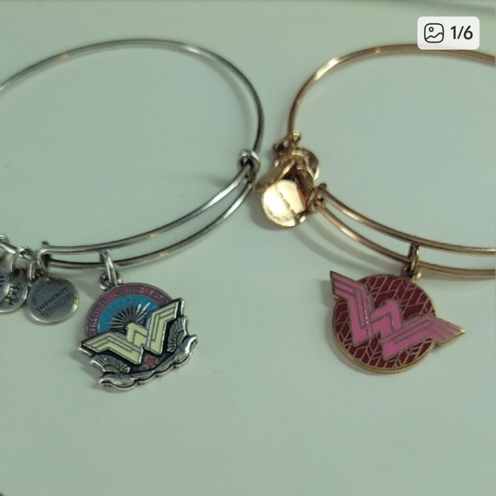Alex And Ani Bundle Charm Bracelets Wonder Woman DC Superman Batman